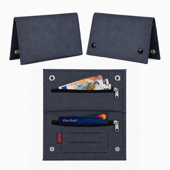 Champ Shag Etui - Tabak Etui - Kunstleer - 4 Vakken - Unisex - Blauw