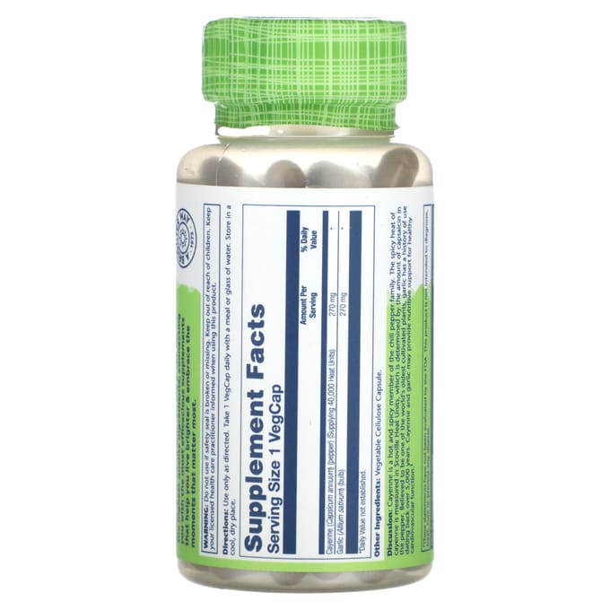 True Herbs, Cayenne Knoflook, 540mg, 100 Vegetarische Capsules