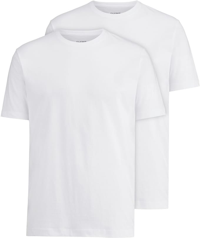 OLYMP T-Shirt voor eronder (set van 2 paar), Modern Fit, Wit