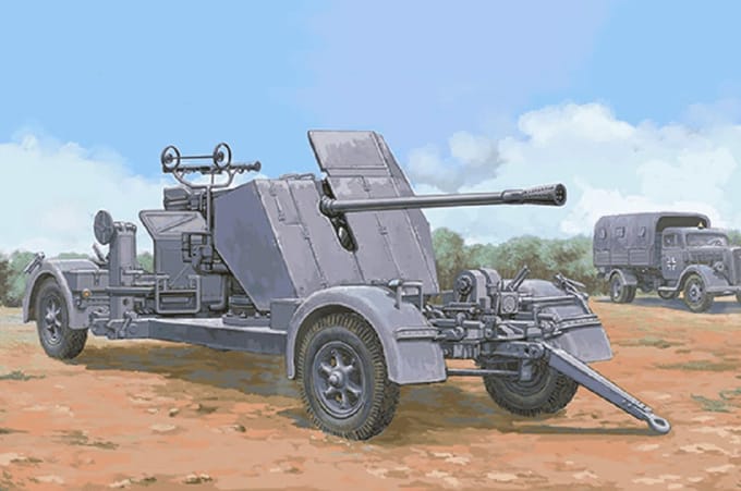 Trumpeter Modelbouwpakket Militaire voertuigen - 02350 German 5cm FLAK 41 Plastic - 1:35 - Modelbouw