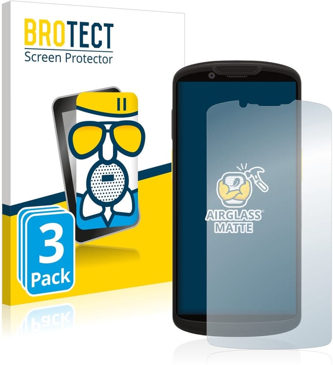 BROTECT - Screenprotector voor Zebra TC58/ TC53 - Folie Beschermfolie Beschermglas matte 3 Stuks