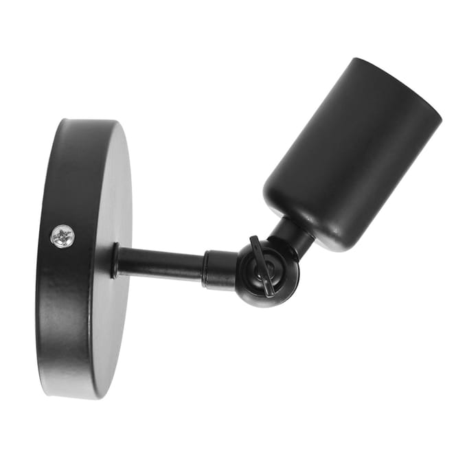 Applique murale de style rétro pour bar, café, couloir, support de lampe avec douille E27(Noir) noir