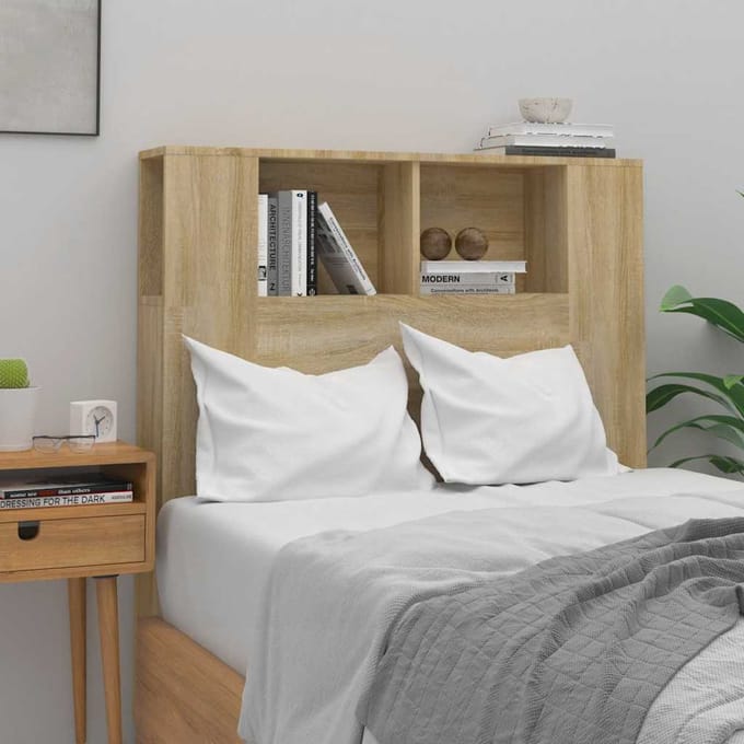 vidaXL - Hoofdbordkast - 100x18,5x102,5 - cm - sonoma - eikenkleurig