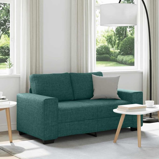 vidaXL - 2-zitsbank - donkergroen - 160x77x82 - cm - stof