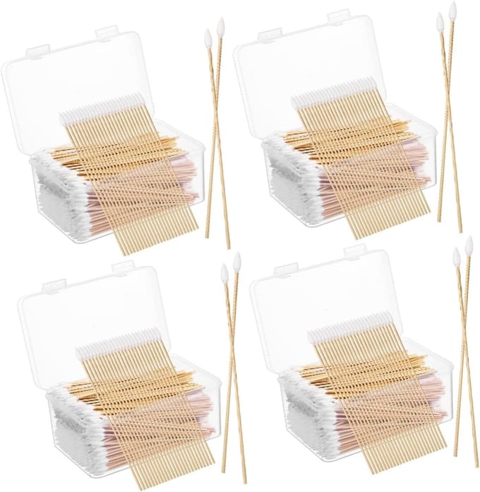 Wattenstaafjes - Make-up Stukjes - Dagelijkse Hygiëne - Dubbelzijdig Katoen - 15 cm Lengte - Wit