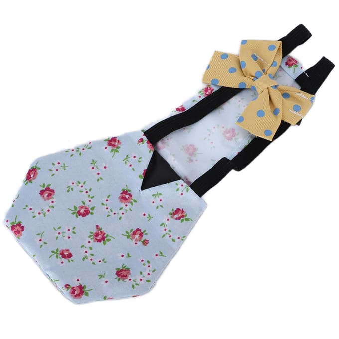Couches pour animaux de compagnie Poulet Canard Imperméables Respirantes Vêtements d'oie Couche avec nœud pour volaille S white