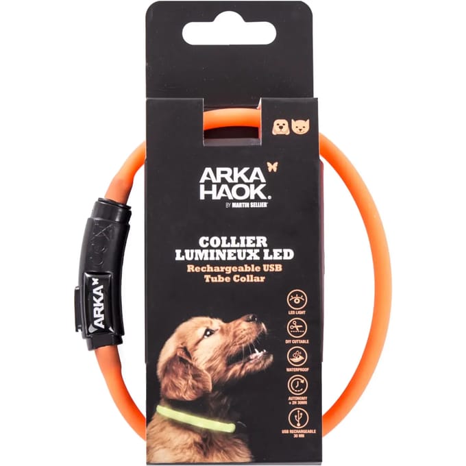Hondenhalsband met LED-buis Arka Haok