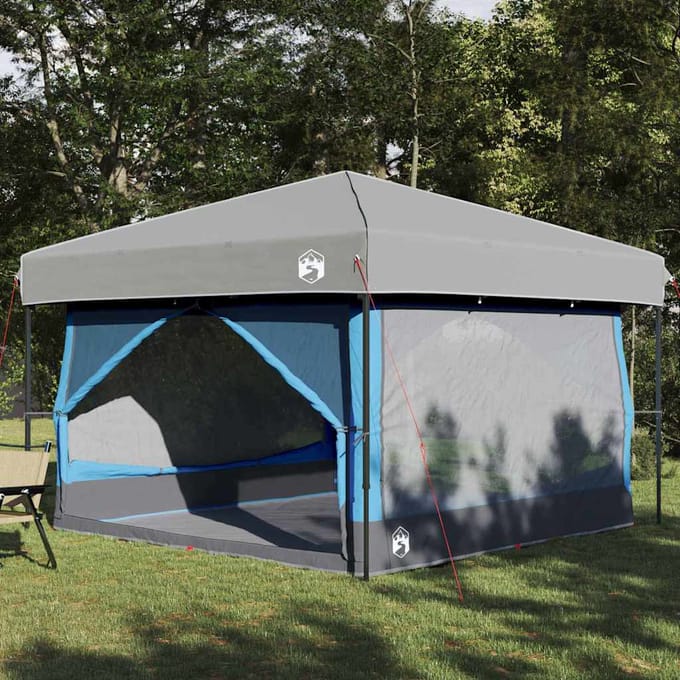 vidaXL - Binnen - Tent - 7-Persoons - 7-persoons - Blauw - en - Grijs