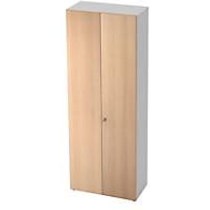 Kast TOPAS LINE, Garderobekast, 6 ordnerhoogten, B 800 mm, wit/wilde eikenpatroon