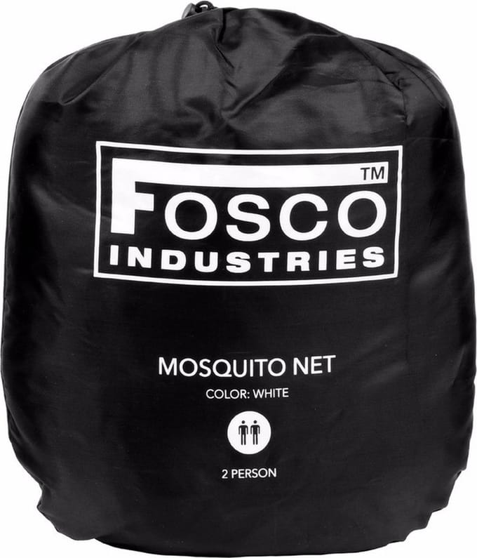 Fosco Muggennet - wit - polyester - D50 cm / H230 cm - 2 personen - klamboe - muskietennet