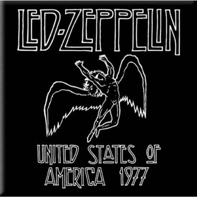 Led Zeppelin - 1977 Usa Tour - Koelkast magneet - 7.5 x 7.5 cm