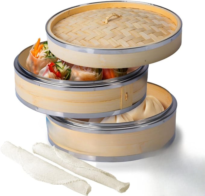 Core® Stoomkoker - Stoomkokers - Stoompan - Beige - 20cm x 20cm x 14cm