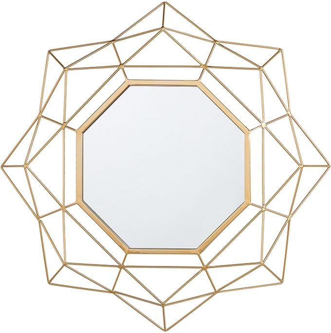HILLION - Wandspiegel - Goud - Metaal