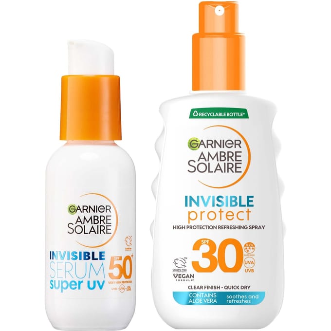 Garnier Ambre Solaire Invisible Sun Protection SPF Face & Body Bundle