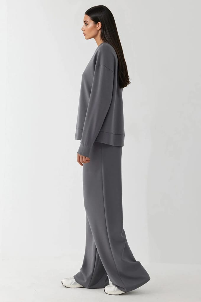 Zachte Modal Touch Wijde Leg Joggingbroek