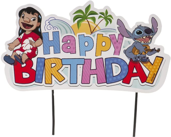 Dekora Lilo and Stitch Happy Birthday Cake Topper 17 cm