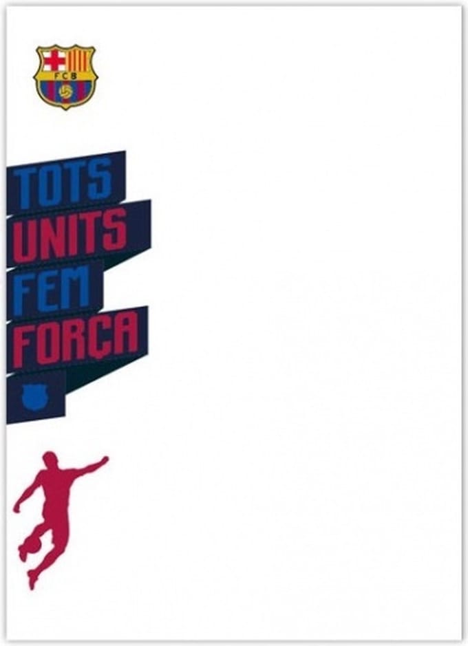 Fc Barcelona Whiteboard Muursticker kruitbord Staand 50 X 70 Cm