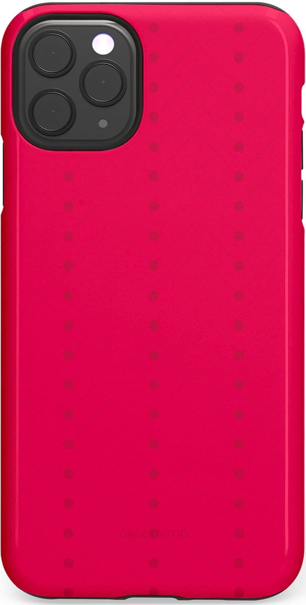 Casetastic hoesje geschikt voor Apple iPhone 11 Pro Max - Dubbellaagse bescherming - Ritmisch rood - Fashion Case - Rood