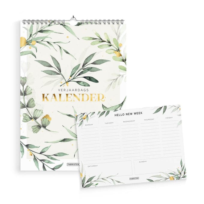 Fabrikten Bundel Botanisch Goud - Kalender A4 + Weekplanner A5