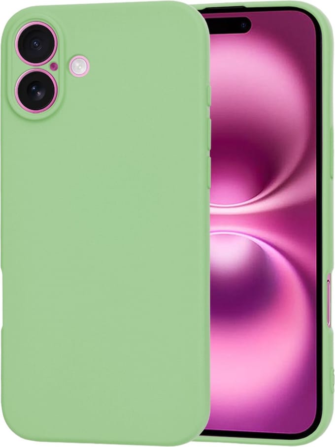 Techsuit Soft Flex Silicone Back Cover hoesje voor Apple iPhone 16 Plus - Mint Green