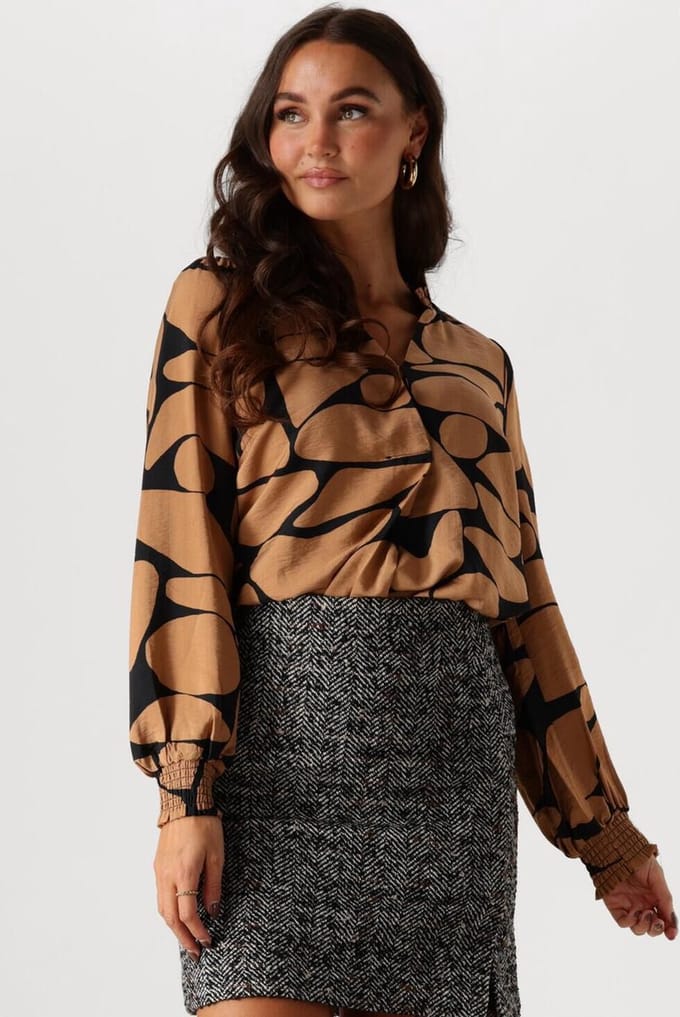 INWEAR Mettaiw Blouse Dames - Jurken - Bruin - Maat 34