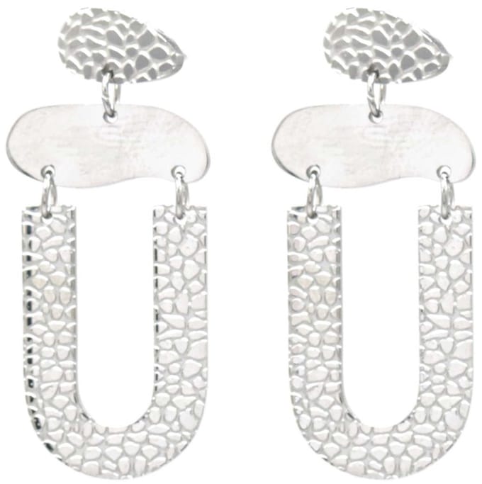 Oorbellen - RVS - 3,5 cm - Zilverkleurig
