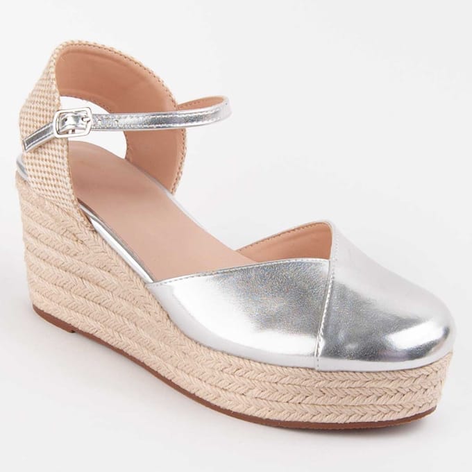 Montevita Espadrilles Met Een Sleehak Balenci3 Zilver
