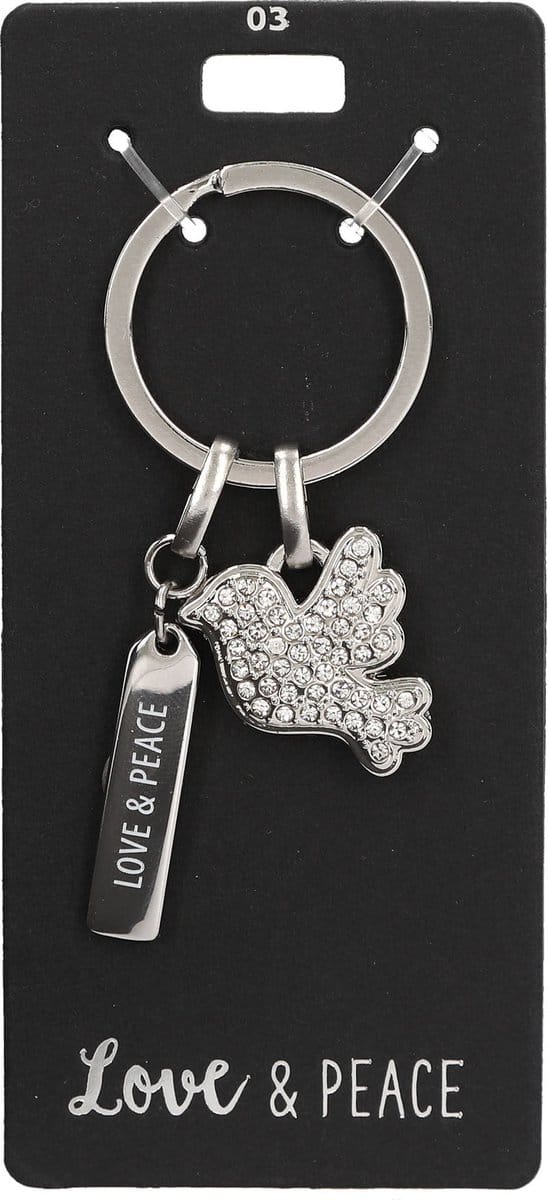 Depesche - Glamour sleutelhanger - mot. 003 - Love & Peace