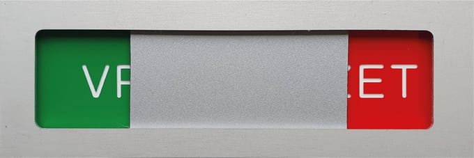 GM-247 30x8cm Schuifbordje aluminium mat groen/rood