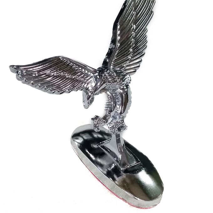 3D-embleem Auto-logo Voorkant Motorkap Ornament Autohoes Chrome Eagle-badge voor auto white