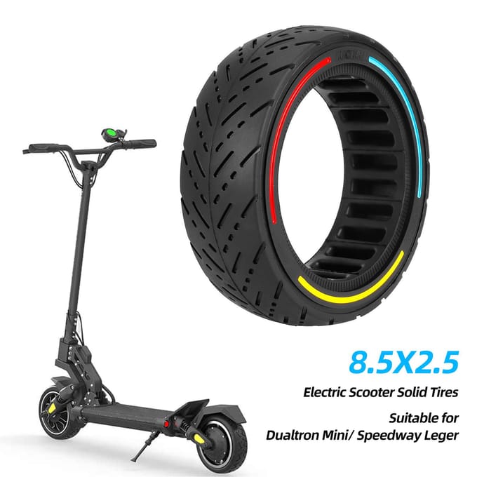 Pneus solides 8.5*2.5 de scooter électrique pour les scooters électriques Dualtron Mini/Speedway Leger rouge