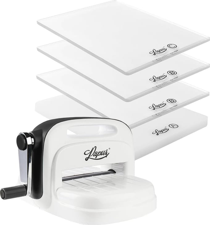 Stans- en embossingmachine voor papier met kunststof platen | Creatief knutselen en scrapbooking