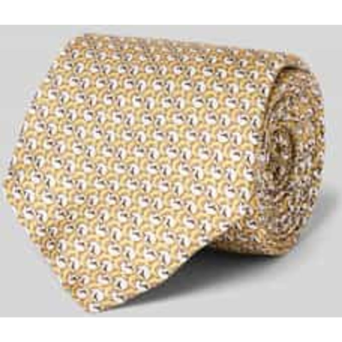Stropdas van zuivere zijde met all-over motiefprint