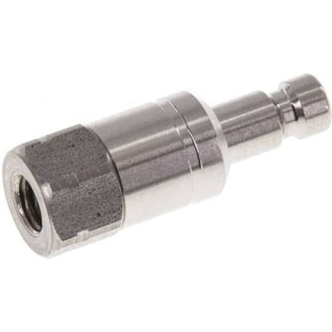 RVS 306L DN 2.7 (Micro) Luchtkoppeling Insteeknippel M5 Binnendraad Double Shut-Off - CLP2-F-SSL-SV-P-5