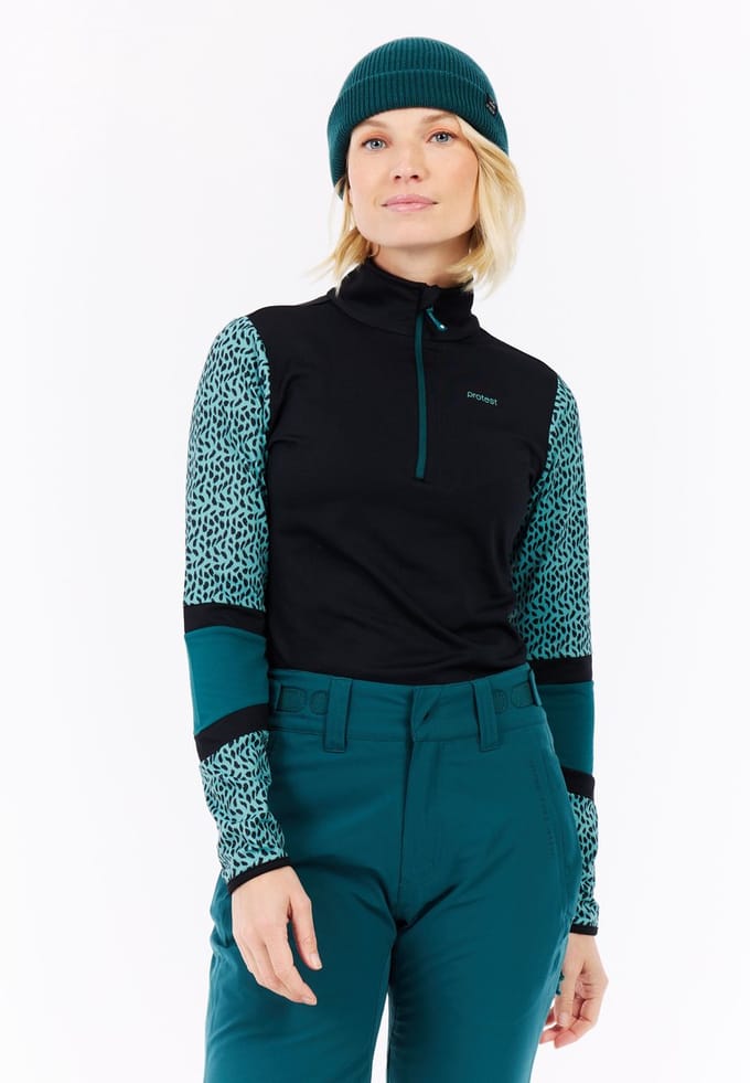 Protest Prtnynke - Skipully Dames - Lange mouwen - 1/4 rits – Glacial Blue