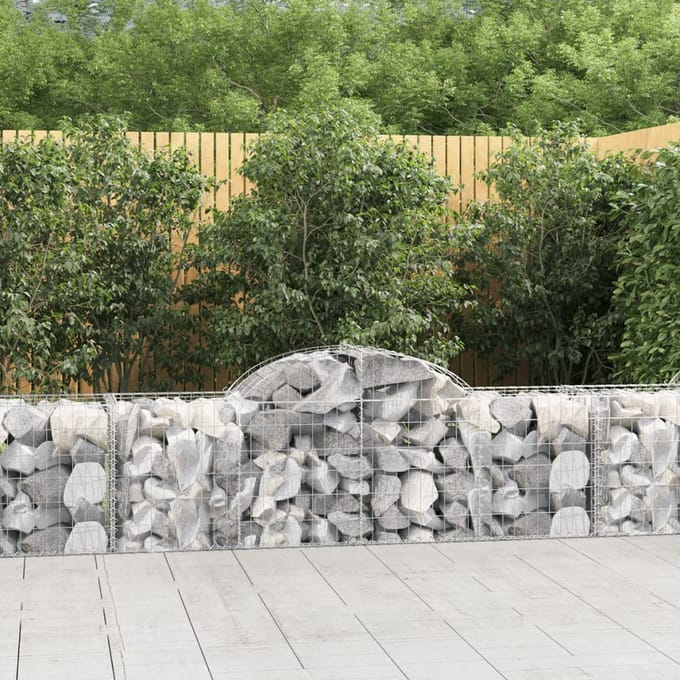 vidaXL Schanskorven 40 st gewelfd 200x50x60/80 cm ijzer
