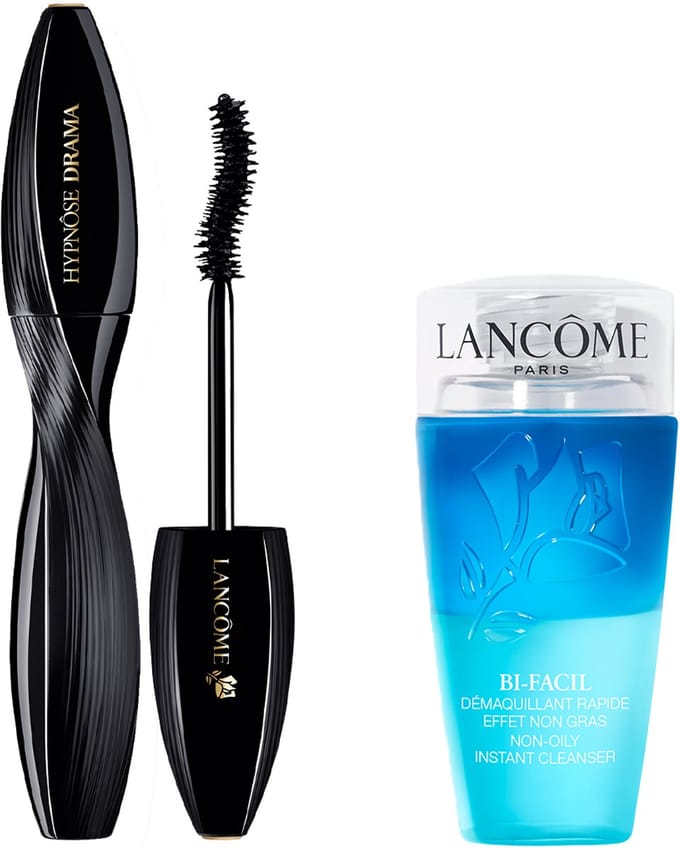 Lancôme 2-Step Wimper Routine Mascara | Make Up Remover - Hypnose Drama Mascara Zwart & Bi-Facil Oog Make-up Remover 75ml
