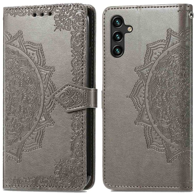 imoshion Hoesje - Geschikt voor Samsung Galaxy A25 (5G) - Mandala Bookcase - Grijs