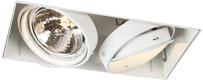 QAZQA Inbouwspot wit draai- en kantelbaar AR111 Trimless 2-lichts - Oneon