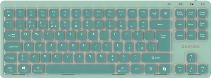 Canyon OnType 10 - Mechanisch Toetsenbord - TKL - Laag Profiel - Groen