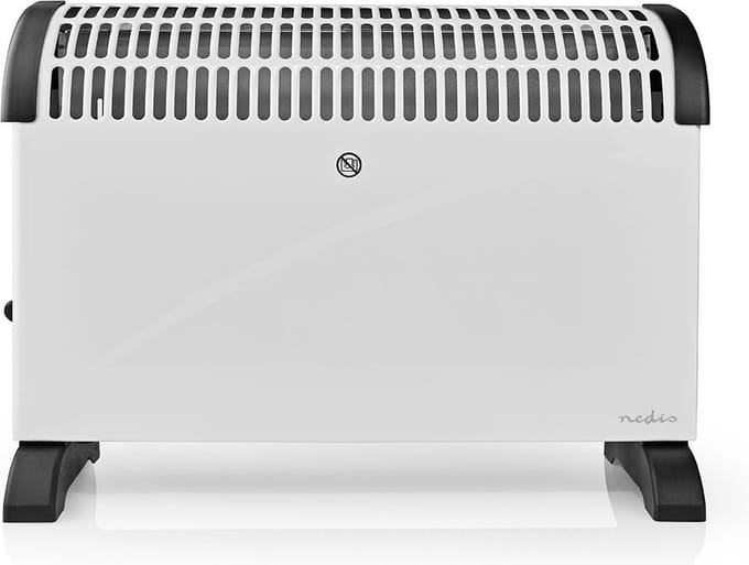Nedis Convectorkachel - 2000 W - 3 Warmte Standen - Instelbare thermostaat - Omvalpreventie - Geïntegreerde handgrepen - Wit