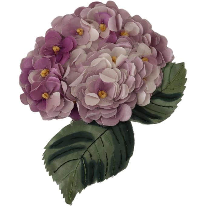 Dolce & Gabbana Paarse Bloemen Gouden Tinten Messing DamesBroche