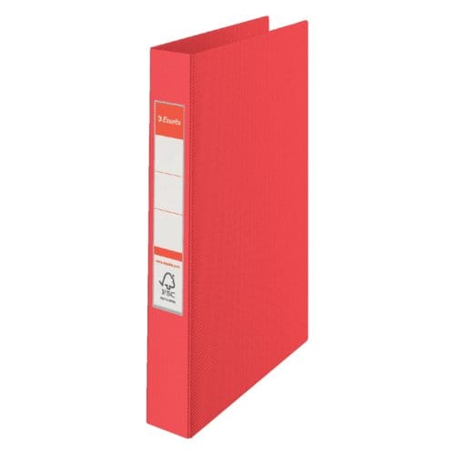Esselte Vivida Kunststof 23-Rings Ringband - voor A4 Documenten - Rugbreedte van 42mm - Rood