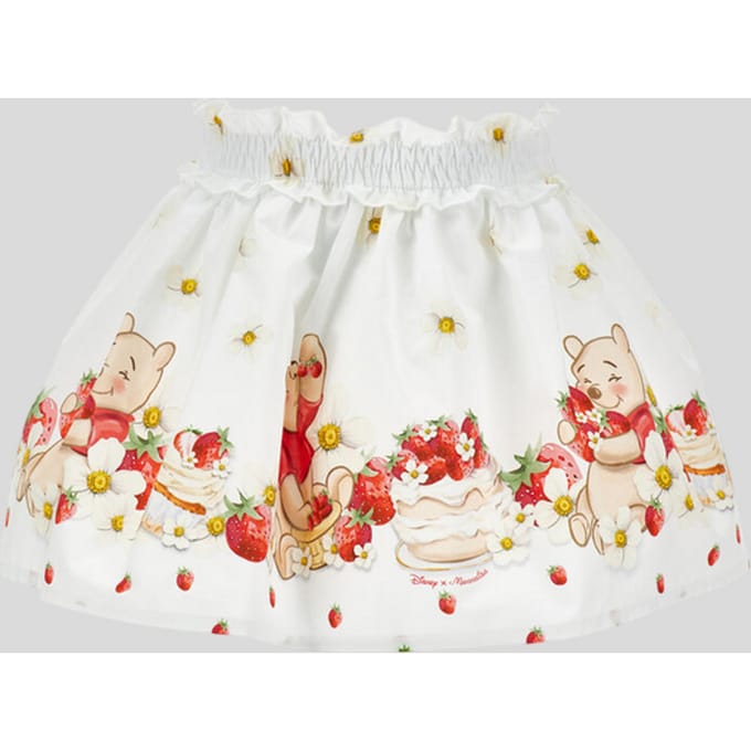 rok winnie de pooh wit-rood meisje