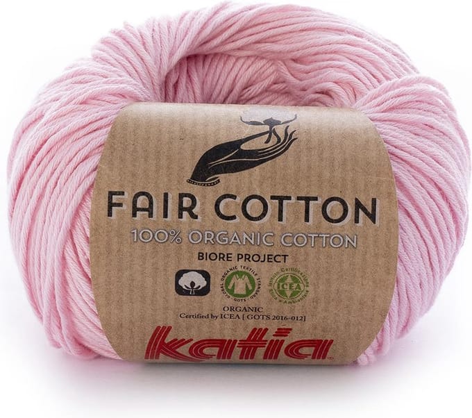 Katia Fair Cotton - 09 lichtroze - Biologisch Katoengaren