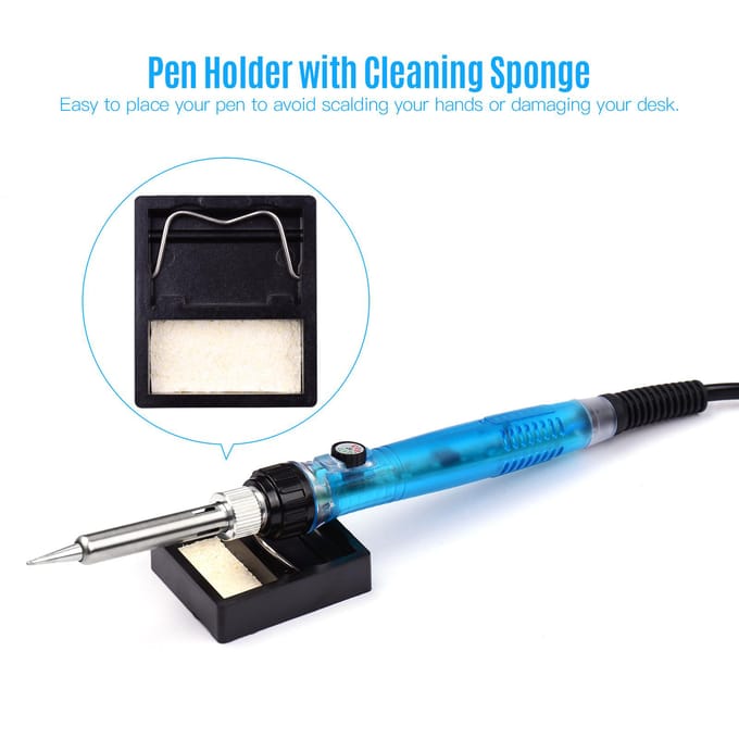 Houtverbrandingsgereedschapsset 55PCS Professionele Pyrography Pen Soldeerbout Set Verstelbare temperatuur EU Plug veelkleurig