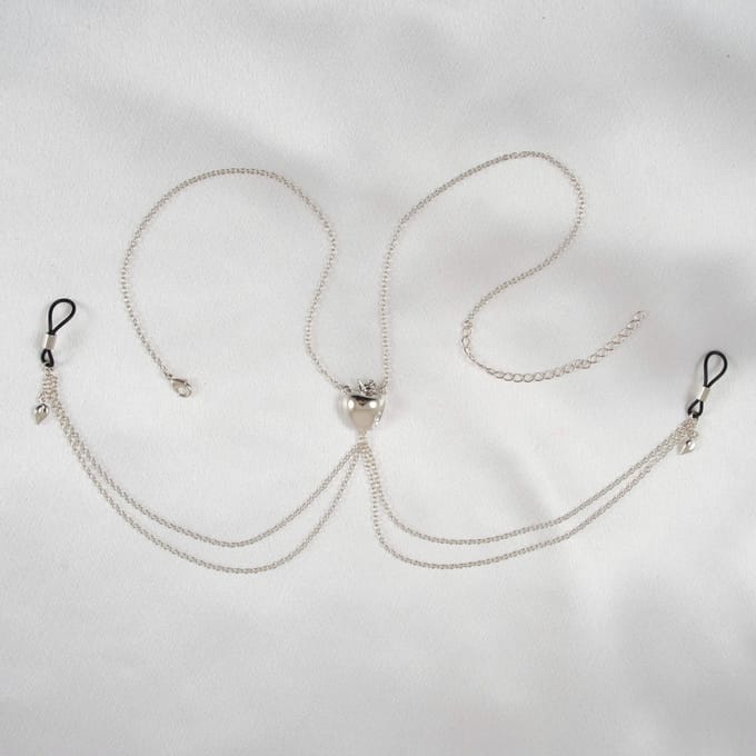 Sylvie Monthulé | Silver Nipple Clamps | Crunched Apples