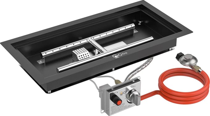GoFire inbouwbrander rechthoek 56 x 28 | Flexibel