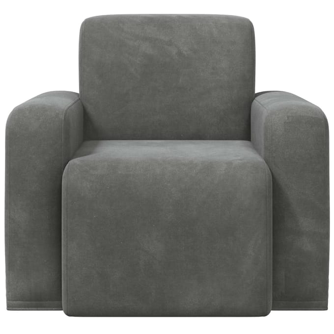vidaXL - Fauteuil - Donkergrijs - fluweel
