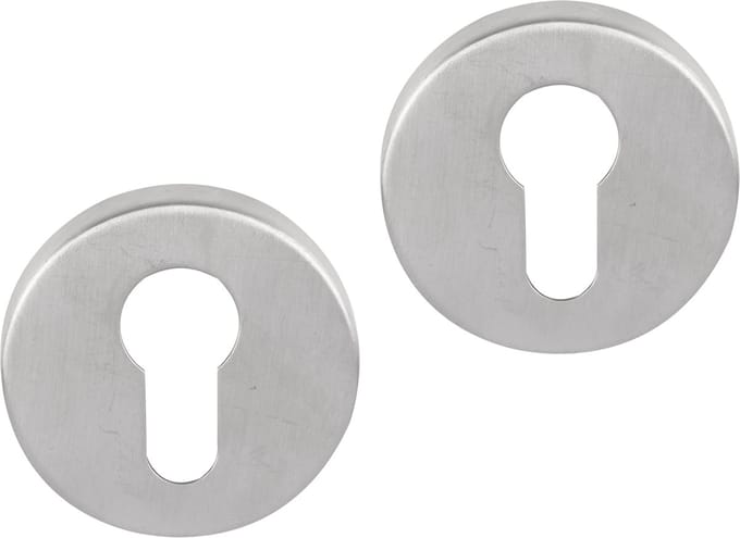 Cilinderrozet - Mat chroom - RVS - Differnz - Differnz Essence rond 53x10mm Mat Chroom